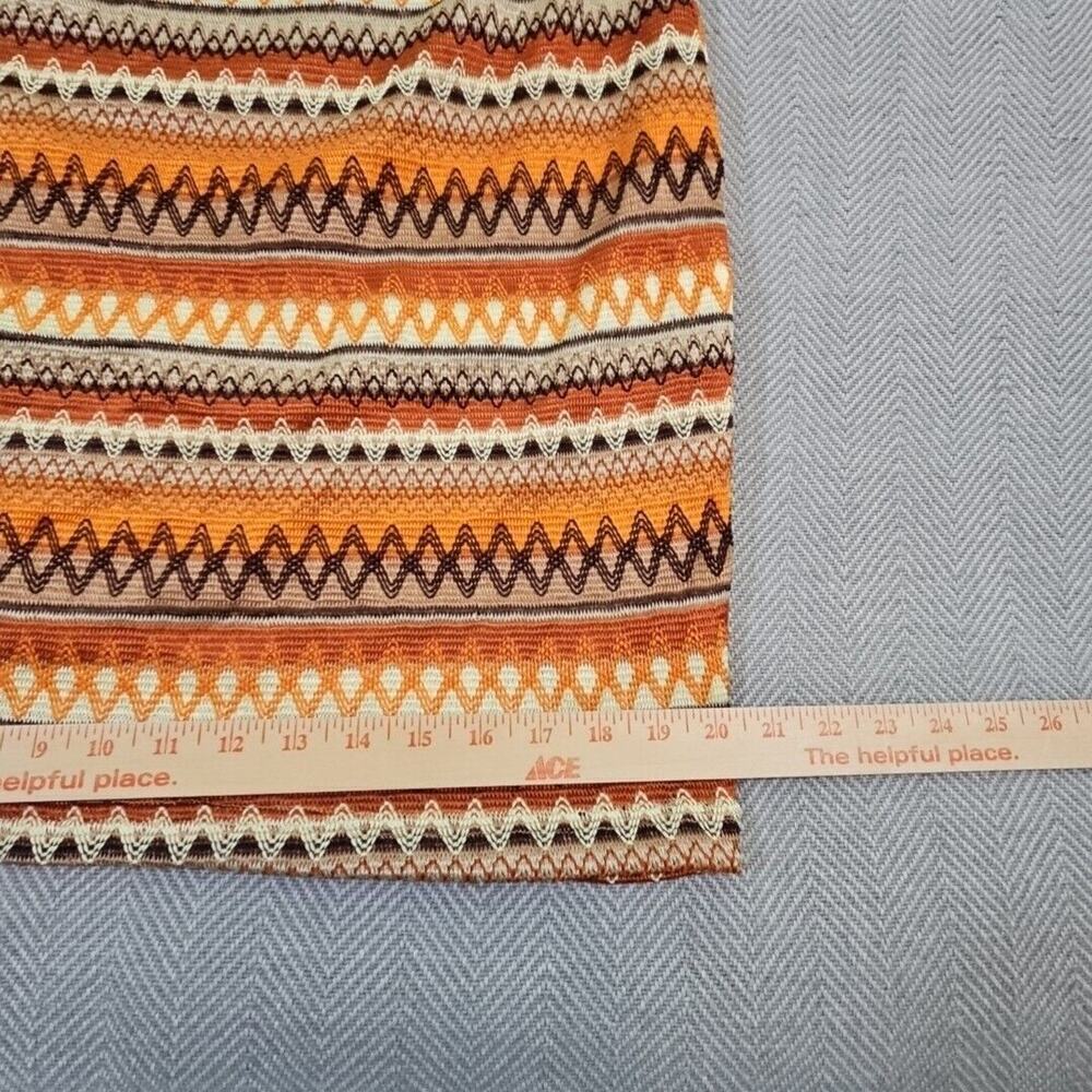 Resortwear Crochet Midi Dress 4XL Bodycon Zig-Zag Boho Chic Modern Halter Orange - Picture 12 of 16